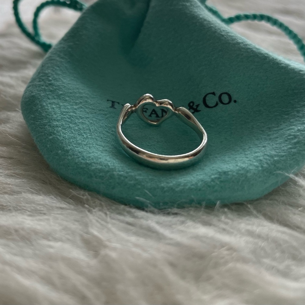 Tiffany and Co. Open Heart Ring Size 4 - Picture 6 of 14